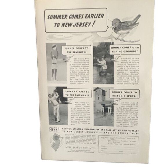Vintage 1938 New Jersey Summer Comes Early Ad Advertisement - Picture 1 of 3